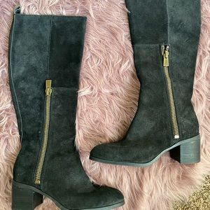 Brand New Nine West black suede boots